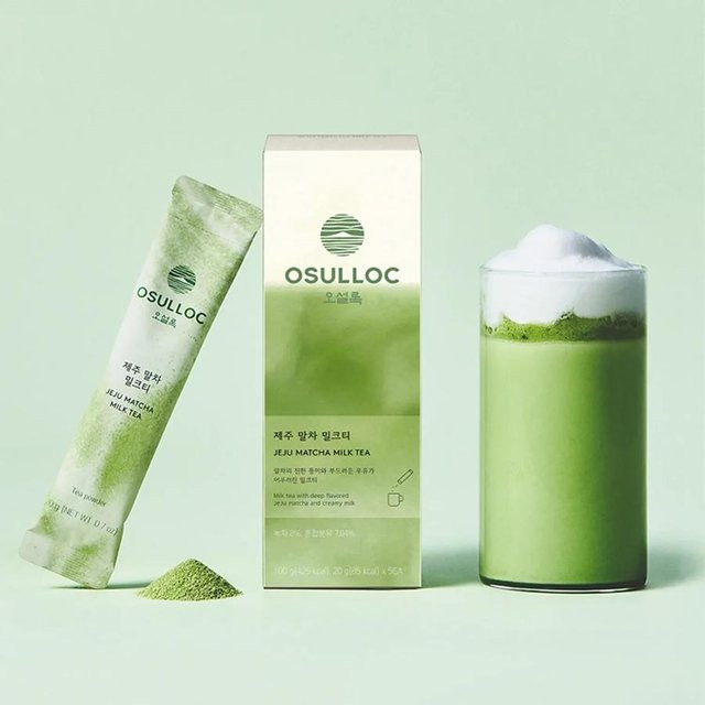 OSULLOC Jeju Matcha Milchtee, Getränkepulver, 2 x 10 g - Bild 1