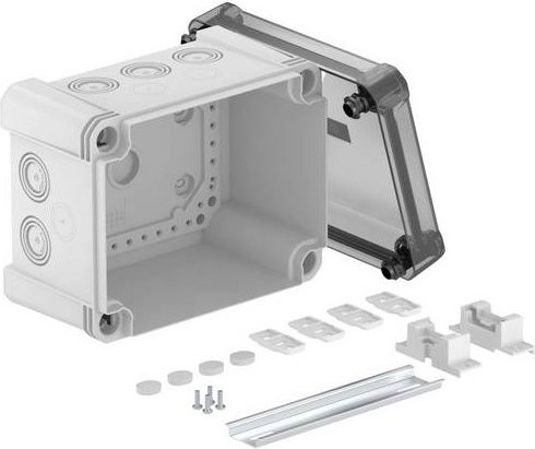 OBO Bettermann Abzweigdose in Weiß und Transparent, B: 15,1 cm, L: 19,1 cm - Bild 1