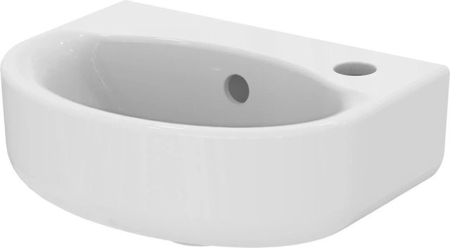 Ideal Standard Handwaschbecken Connect Weiß mit 1 Hahnloch rechts und Überlauf, Breite: 35 cm - Bild 1