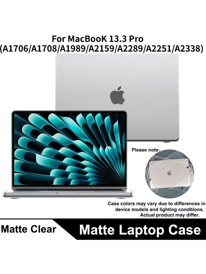 Ultradünne und kratzfeste Laptop-Hülle für Apple MacBook Pro 13,3 Zoll in Grau und Transparent - Bild 4