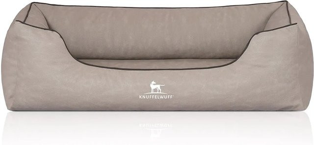 Knuffelwuff Hundebett Rockland Orthopädisch aus Kunstleder in Hellgrau, B: 120 cm, T: 85 cm - Bild 1
