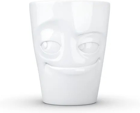 Henkelbecher Verschmitzt von Fiftyeight Products in Weiß, 350 ml - Bild 1