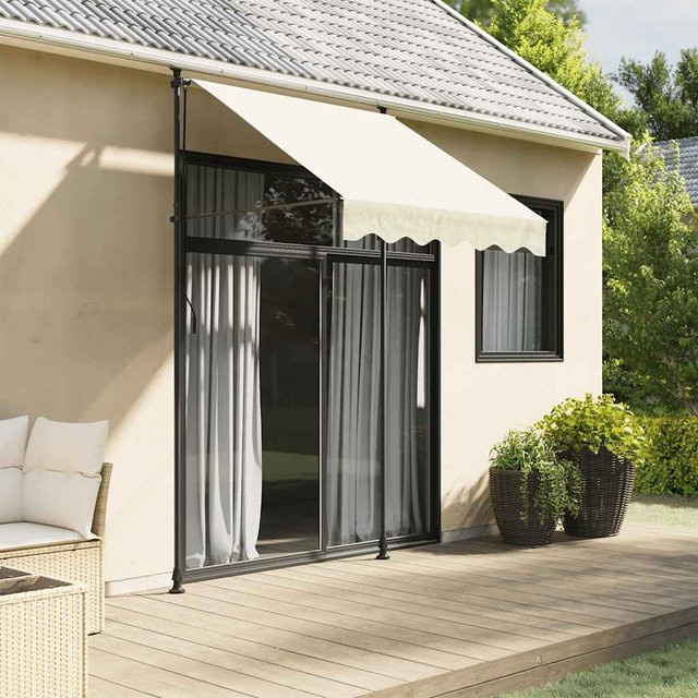 vidaXL Markise einziehbar Creme B: 200 cm, H: 115 cm - Bild 2