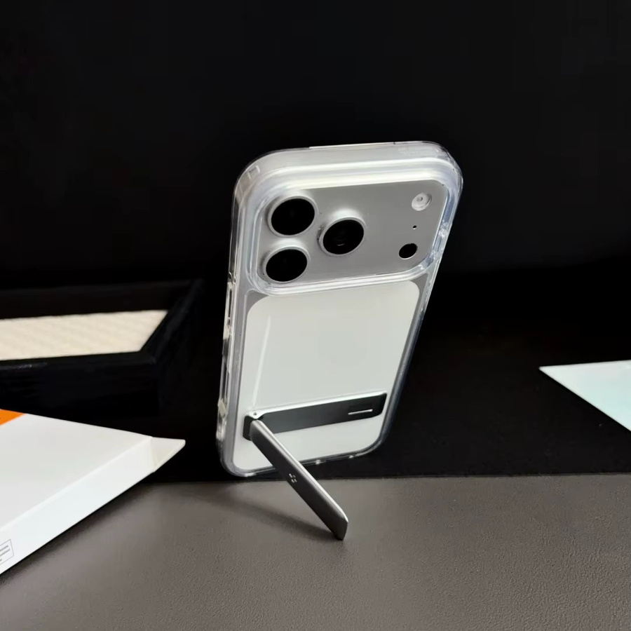 Spigen Ultra Hybrid Schutzhülle für iPhone in Transparent mit Klappständer und Schutzabdeckung - Bild 4