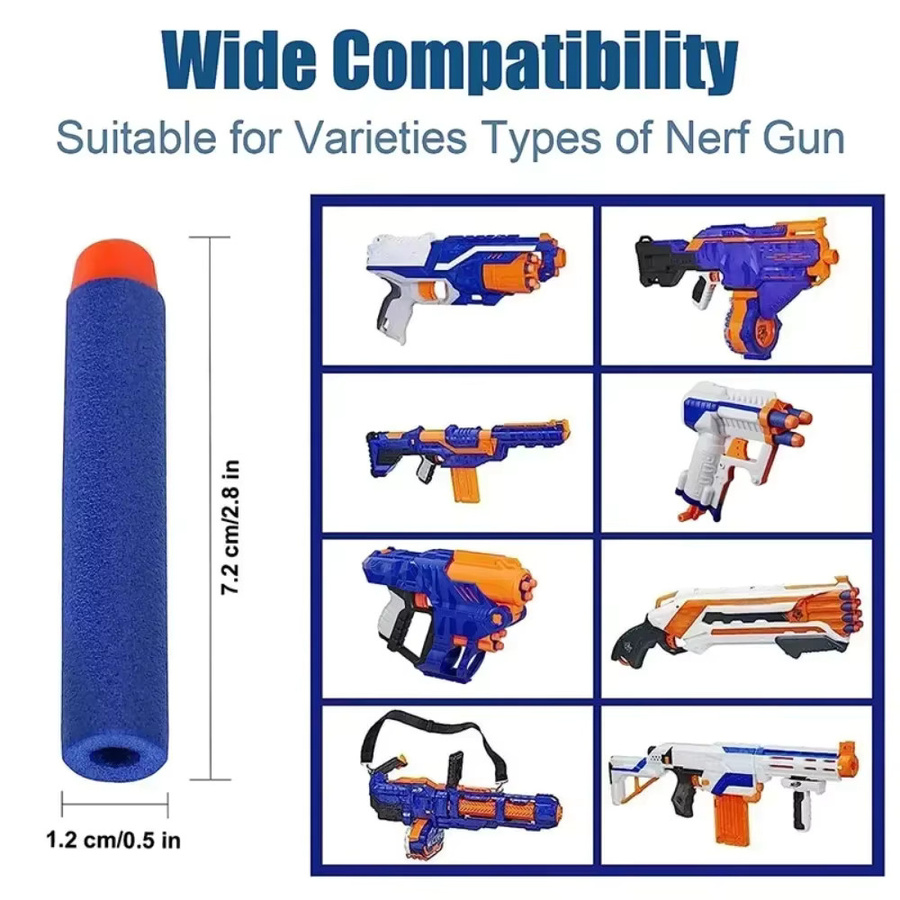 Nerf N-Strike Elite Blasters Munition, 50 Stück, blaue Ein-Loch-Darts-Nachfüllschaumkugeln - Bild 3