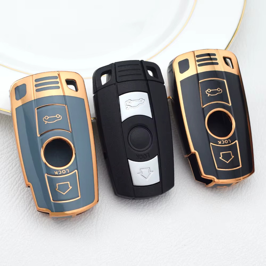 DAEFAR 3-Tasten TPU Autoschlüssel-Gehäuse Ersatz-Smartkey-Hülle für BMW 1er 3er 5er 6er Serie E61 E90 E82 E70 E71 E87 E88 E89 X5 X6 - Bild 2