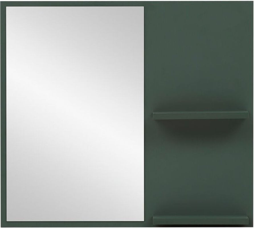 Lomadox Spiegelelement Kella-80 in Grün aus Metall und Holz, B/H/T: 67 x 60 x 12,2 cm - Bild 1