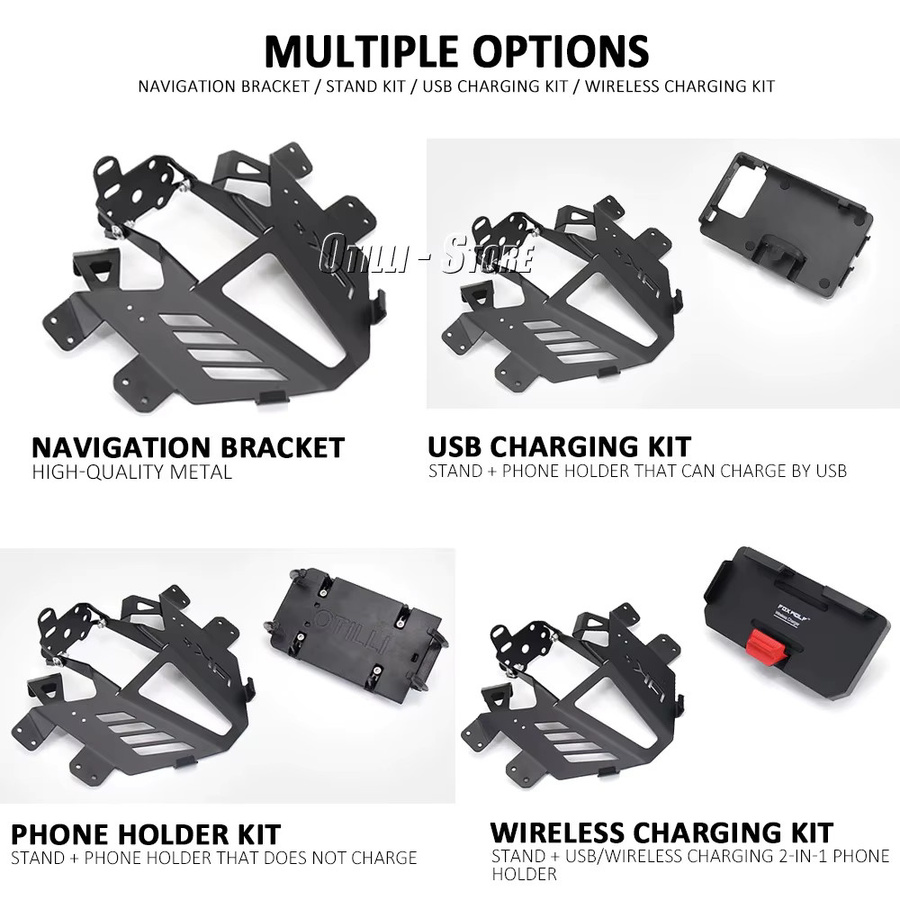 GPS Telefonhalterung und Navigationshalterung für Kymco AK 550 Premium Motorrad Frontscheibe - Bild 5