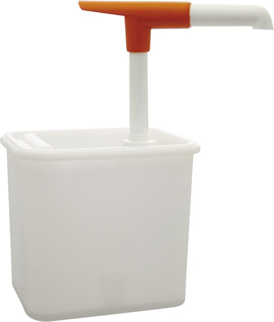 Schneider Druckknopf Dosierspender aus Materialmix, weiß, 2000 ml, B: 14 cm, T: 17,5 cm - Bild 1
