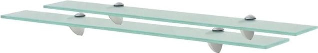 vidaXL Schweberegale aus gehärtetem Sicherheitsglas, 2er-Set, transparent, B: 70 cm, T: 20 cm, Höhe: 0,8 cm - Bild 1