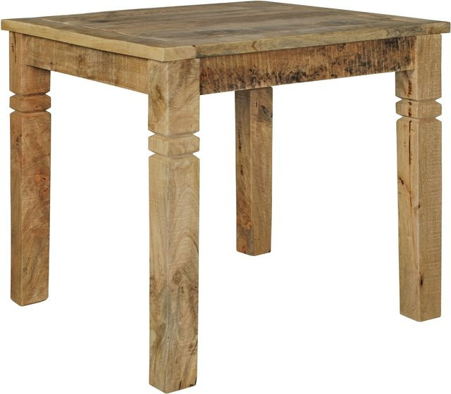 Finebuy Esstisch quadratisch aus Massivholz in Braun, rustikaler Küchentisch B: 80 cm, T: 80 cm, H: 76 cm - Bild 1