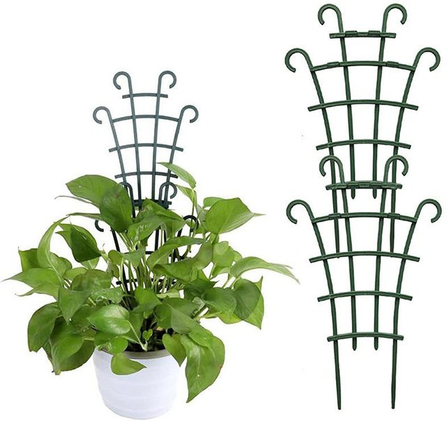 2 Stück Mini-Garten-Kletterregal von Shunhong meeting als Pflanzenspalier für Gemüse und Blumen in Grau und Grün - Bild 1