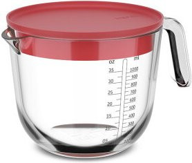 Mepal Messbecher Chef It aus Glas mit Deckel, Coral, 1000 ml - Bild 1