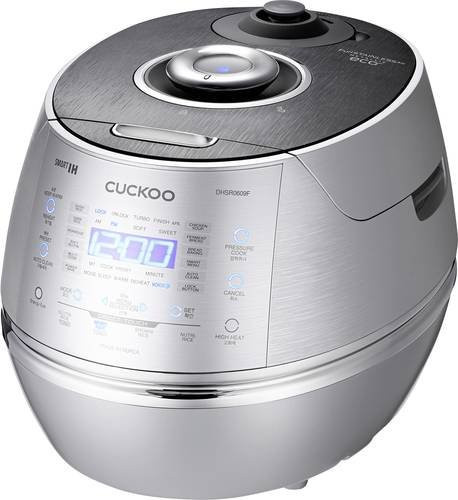 CUCKOO CRP-DHSR0609F Induktion IH Dampfdruck-Reiskocher in Silber, 1080ml (6 Tassen), programmierbar mit Fuzzy Logic und GABA-Reis-Funktion - Bild 1