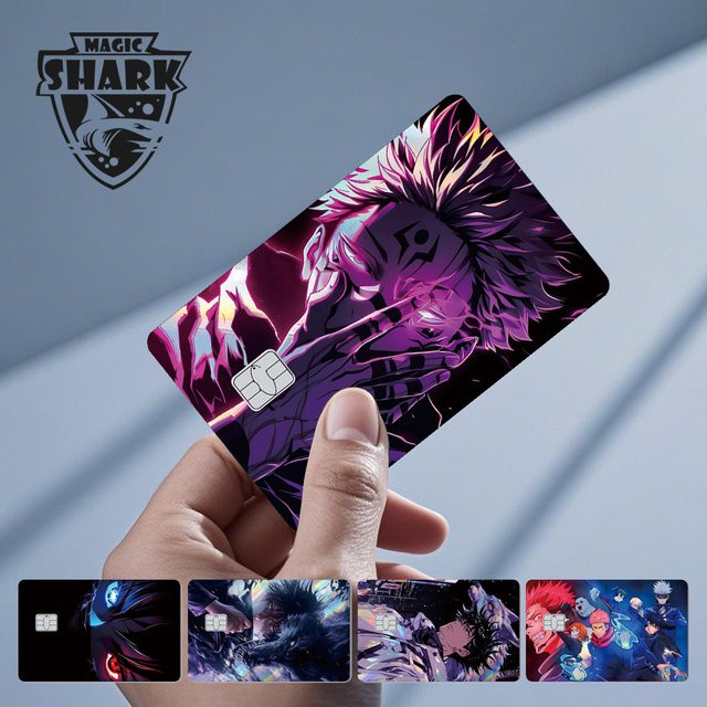 Bandai Jujutsu Kaisen Anime Itadori Yuji Megumi Gojo Kreditkarte Aufkleber - Bild 1