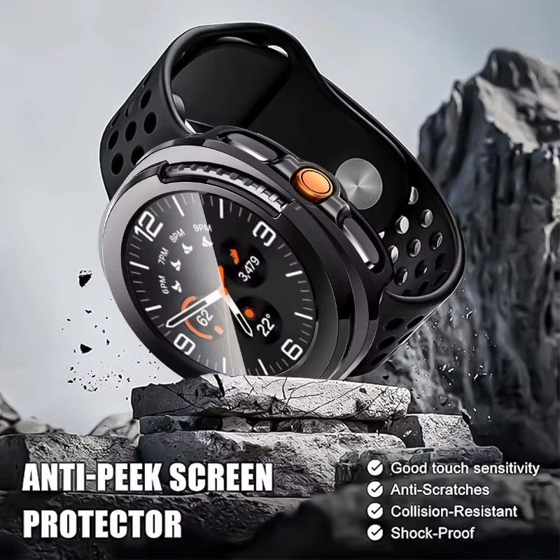 Samsung Hülle für Galaxy Watch 8, 40/44 mm, 8 Classic 46 mm, 7 Ultra 47 mm, PC, Schwarz - Bild 2