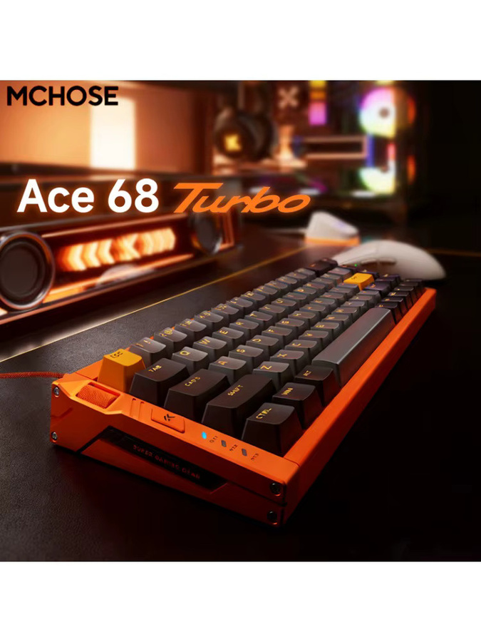 MCHOSE Ace68 Turbo E-Sport Tastatur mit Magnetschalter in Pink aus Aluminiumlegierung - Bild 5
