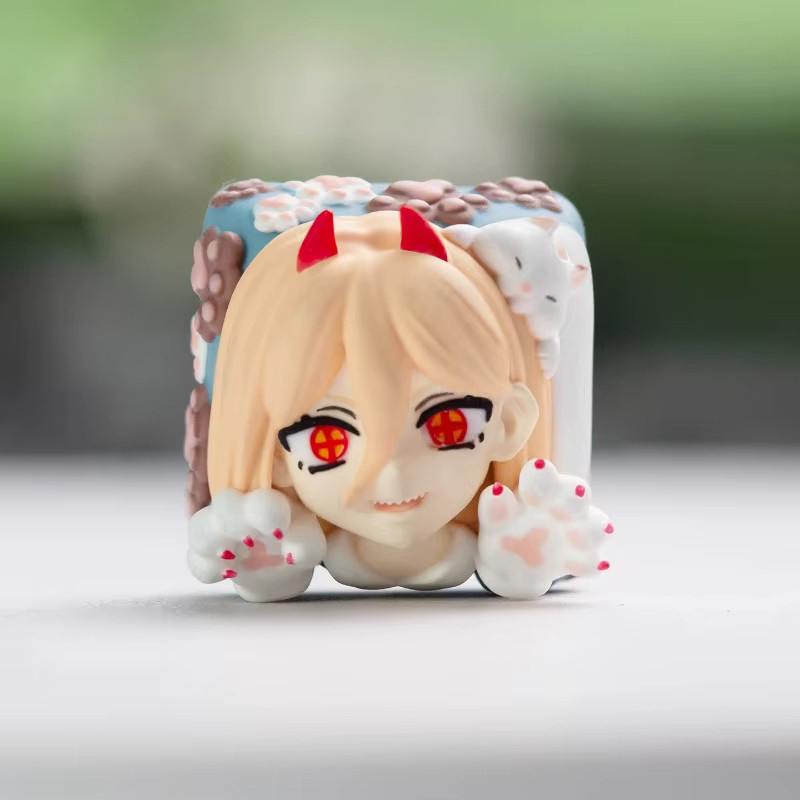 Chainsaw Man Reze Power Anime Harz-Tastenkappen für mechanische Tastaturen, bunte ESC-Taste für DIY-Customizing und PC-Gamer - Bild 4