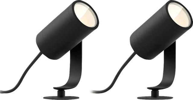Philips Hue Lily Starterset Doppelpack mit Spießstrahlern in White und Color für Garten und Terrasse - Bild 1