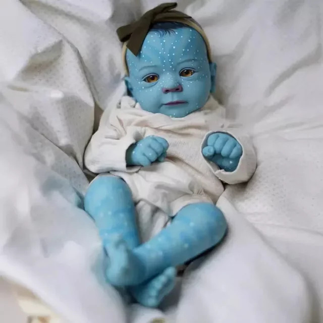 Mu Ettas Bebés Reborn Dolls Felicia Avatar Babypuppe, Fantasy, Blau - Bild 1