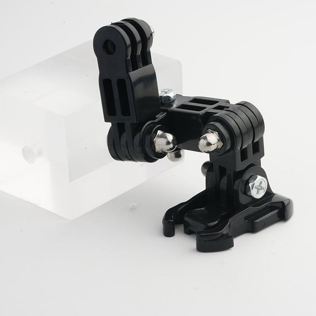 GoPro Kinn-Halterung für Helm und Motorrad zur Fixierung von GoPro Hero 6/5/4, Little Ant 4k und DJI Kameras in Schwarz - Bild 1