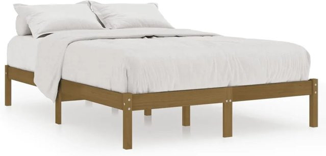vidaXL Massivholzbett aus Kiefer in Honigbraun B/T/H: 200 x 200 x 205,5 cm - Bild 1