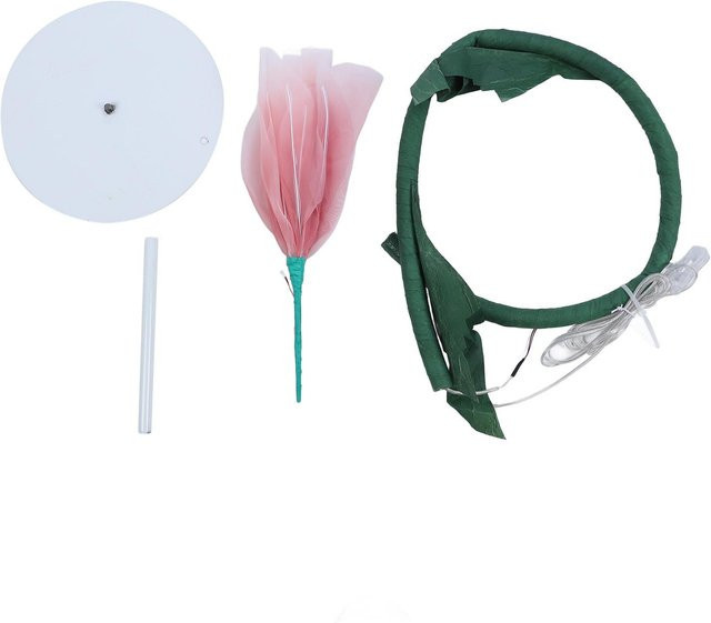 Aimo Künstliche Rosen für Hochzeitsdekoration mit LED-Licht in Weiß und Pink - Bild 1