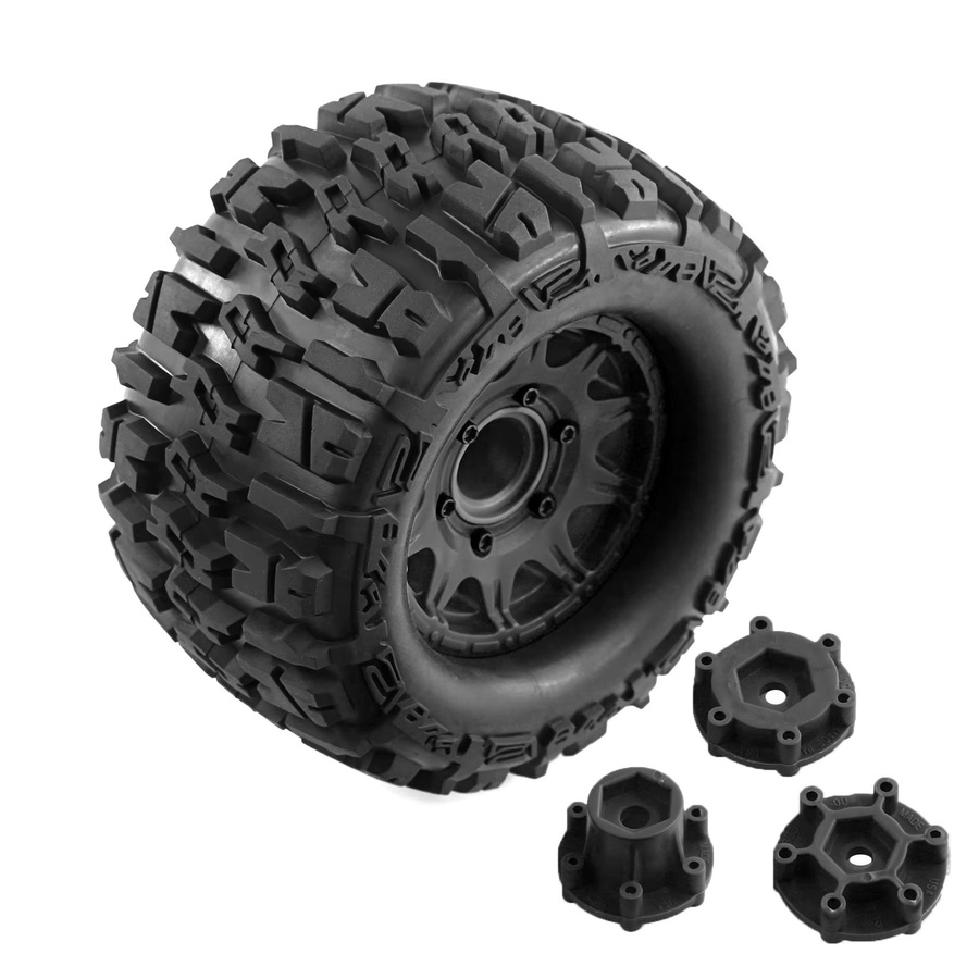 Leimo Short Course Truck Reifen, 4-teiliges Set, 12/14mm Sechskant, für 1/10 Offroad RC Modellauto - Bild 2