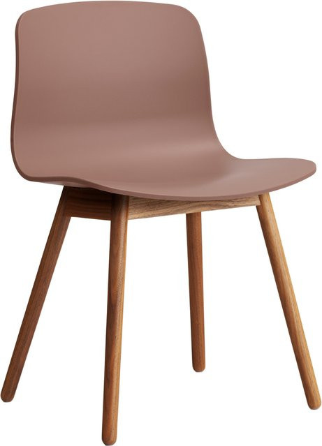 HAY About A Chair AAC 12 Designstuhl aus Polypropylen in Rot mit Eichengestell - Bild 1