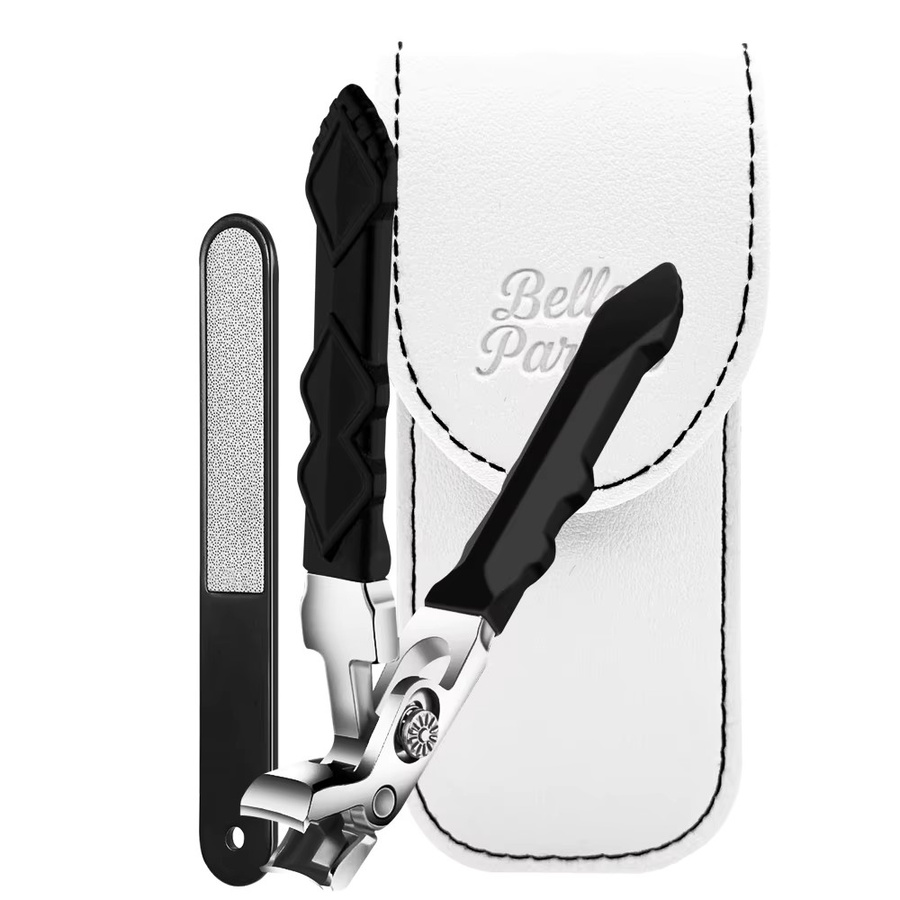 Nagelknipser mit abgewinkeltem Kopf, Nagelfeile und Aufbewahrungstasche, Unisex - Bild 6