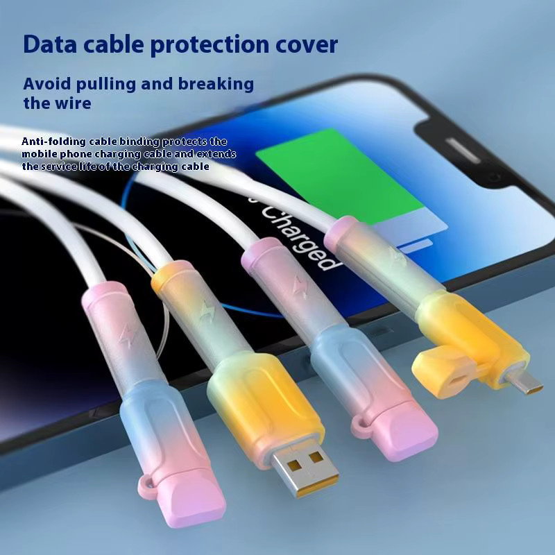 CHENJ Kabelschutz aus weichem Silikon für USB-C auf USB-C Kabel, Multicolour - Bild 2