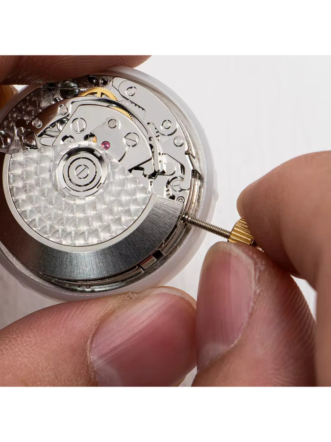 Chronograph Mechanisches Uhrwerk, Silber, Rubin - Bild 2