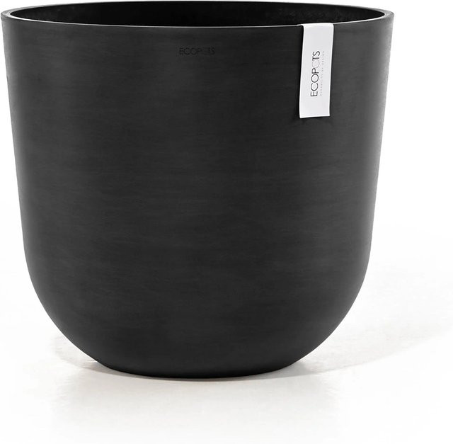 Ecopots Pflanztopf Oslo Dunkelgrau in runder Form, Höhe: 45 cm, Durchmesser: 39,2 cm - Bild 1