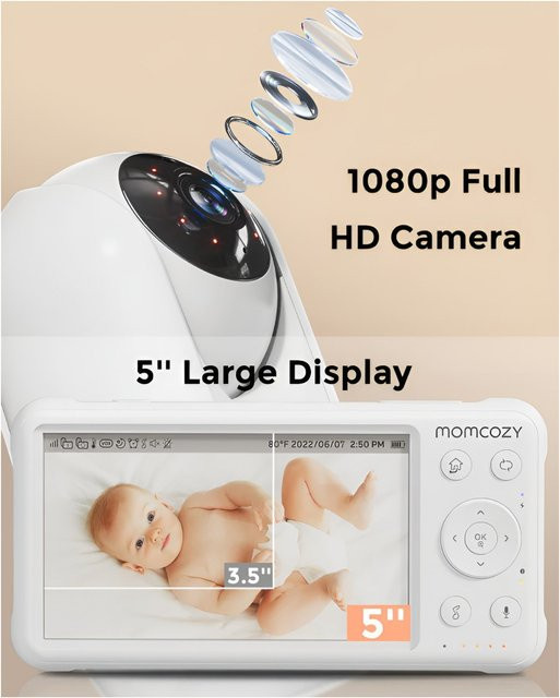 Momcozy Kamera mit Nachtsichtfunktion in Weiß für BM01 - Bild 1