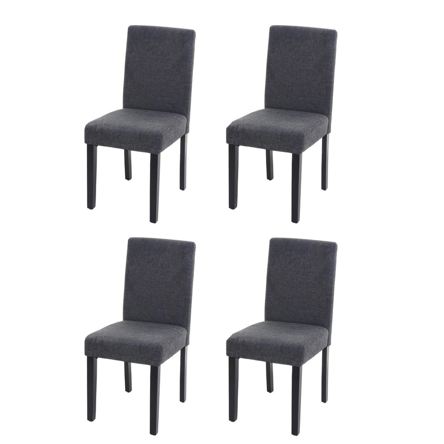 CHEFGASTRO Esszimmerstuhl 4er-Set Modern Anthrazitgrau mit Textilbezug und Buchenholzbeinen, B/T/H: 43 x 56 x 90 cm, Sitzhöhe: 45 cm - Bild 2