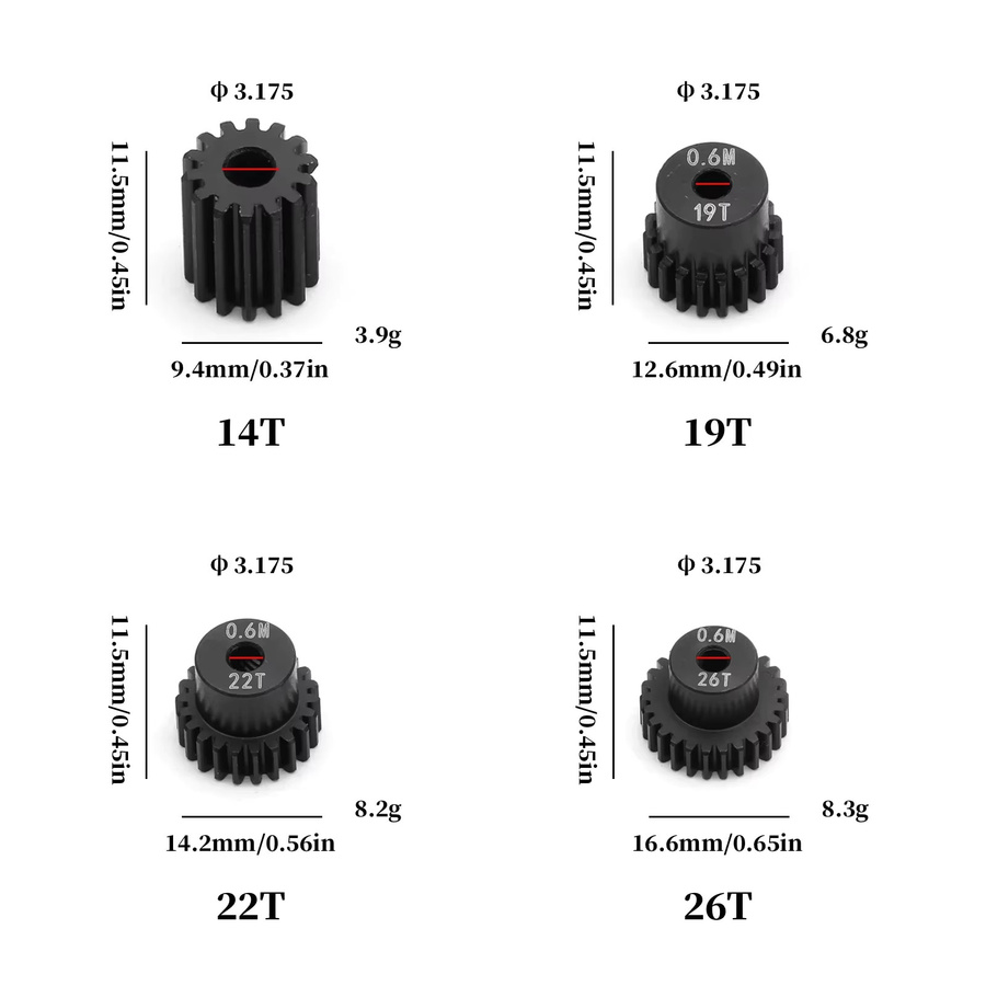 Tamiya Stahl Motor Getriebe, Zubehör, Metall, Schwarz - Bild 2