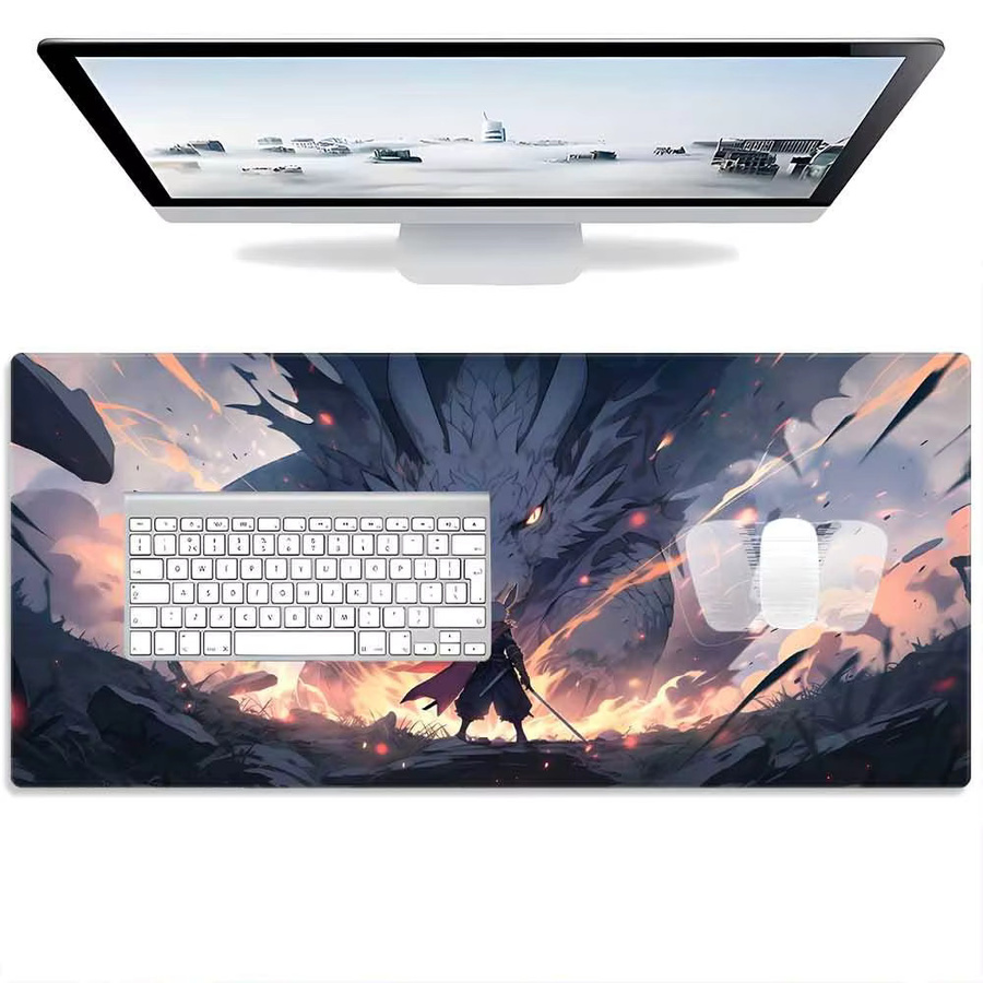 Mairuige XXL Mauspad und Tastaturpad mit Anime Drachen Design in Multicolour - Bild 2