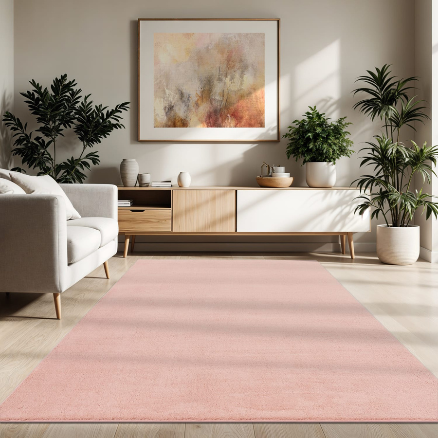 Teppich Calissa modern in Rosa, quadratisch, B/B: 200 x 200 cm - Bild 2