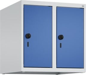 C+P Aufsatzschrank 7035/5010 mit Sicherheits-Drehriegel und 2 Abteilen, B/T/H: 50 x 50 x 50 cm - Bild 1