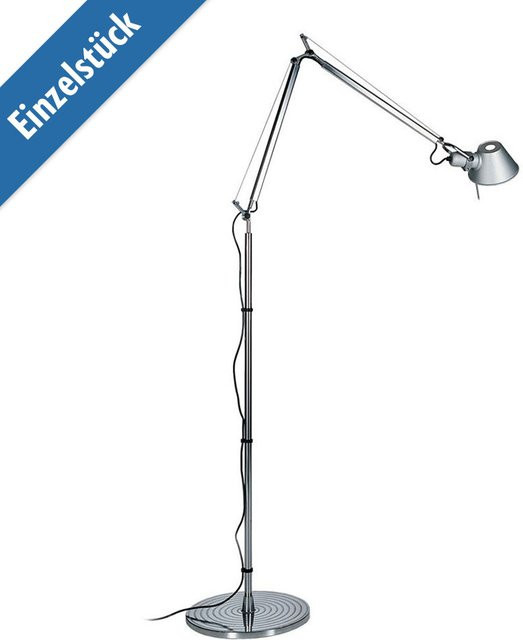 Artemide Tolomeo Terra Stehleuchte aus Aluminium in Silber, verstellbares Design - Bild 1