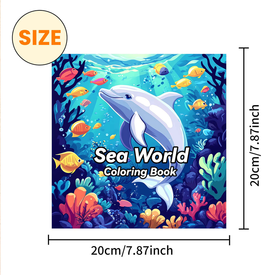 Malbuch Sea World für Erwachsene und Jugendliche mit 24 handgemalten Graffiti-Illustrationen, A4, Mehrfarbig - Bild 5