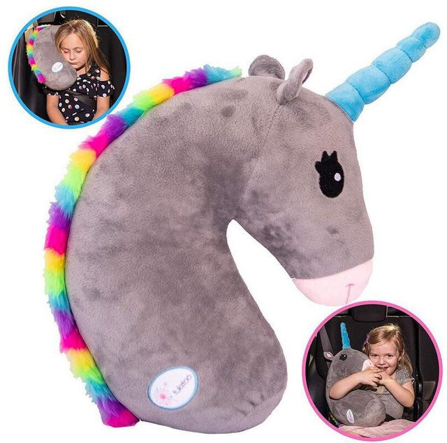 Yiran Furniture Kawaii Einhorn Plüschkissen aus Kurzplüsch und Baumwolle in Multicolour - Bild 1