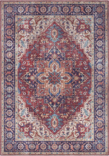 NYVI Teppich Asmar in Pflaumenrot Anthea, orientalisches Design für dein Wohnzimmer, Breite: 200 cm, Tiefe: 290 cm - Bild 1