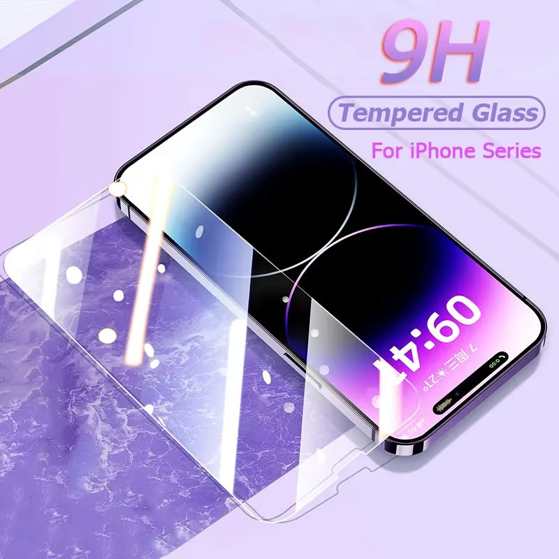 10er Set PJPK Panzerglas Display Schutzfolie für iPhone 16 15 14 13 12 11 Pro Max und XR SE in Transparent - Bild 2