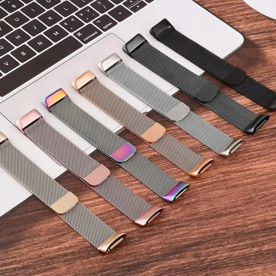 FancyWrist Uhrenarmband Edelstahl, Milanaise, Silber, Fitbit Charge 6, Fitbit Charge 5 - Bild 2