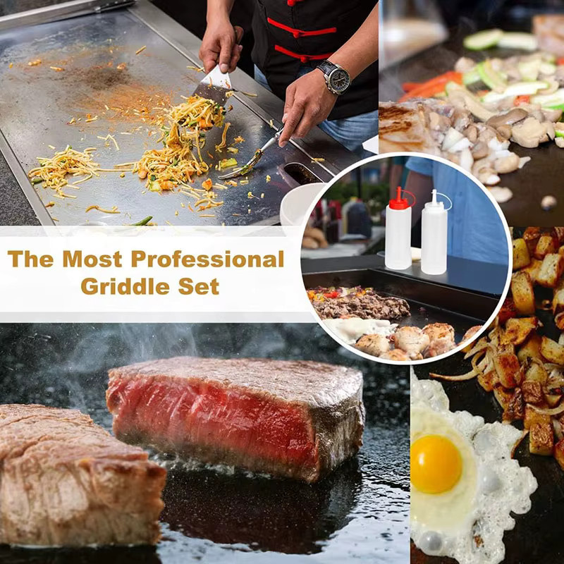 LMETJMA Grillspatel aus Edelstahl in Silber für professionelles Kochen und Outdoor-Grillen - Bild 4