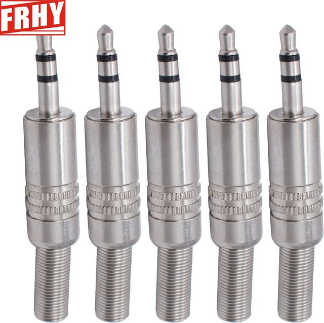 FRHY 5 Stück 3,5 mm TRS-Stereo-Klinkenbuchsen in Silber zum Löten für Audio und Lautsprecher - Bild 1