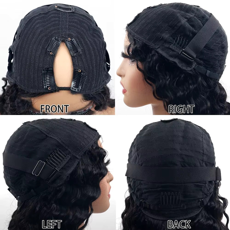 EMOL Kinky Curly V-Part Echthaar-Perücke, Damen, 180% Dichte - Bild 4