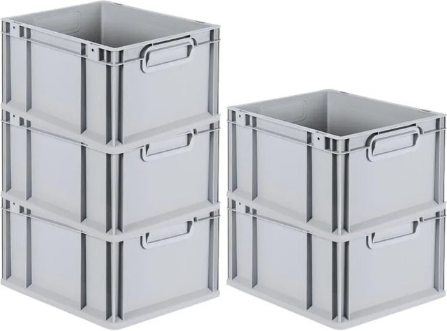 PROREGAL SparSet 5x Eurobox NextGen Grip in Grau, H x B x T: 22 x 30 x 40 cm, 20 Liter - Bild 1