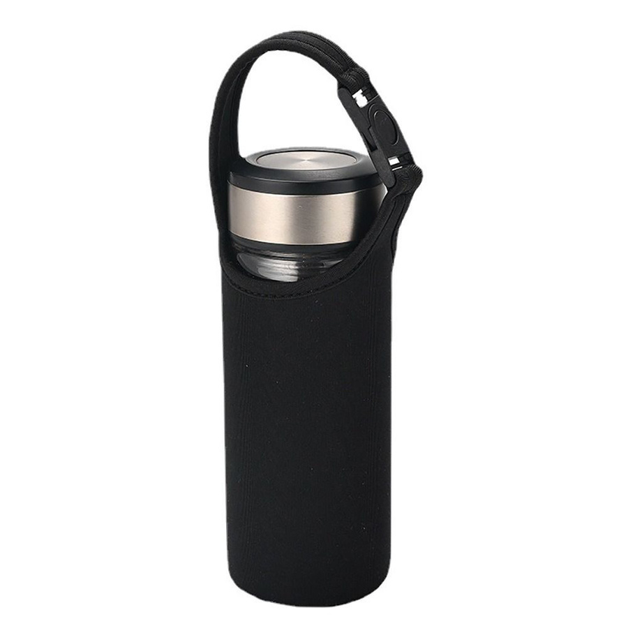 Neoprenhülle für Sportwasserflaschen aus Glas, Isoliertasche und Tragetasche, grün, 750 ml - Bild 2